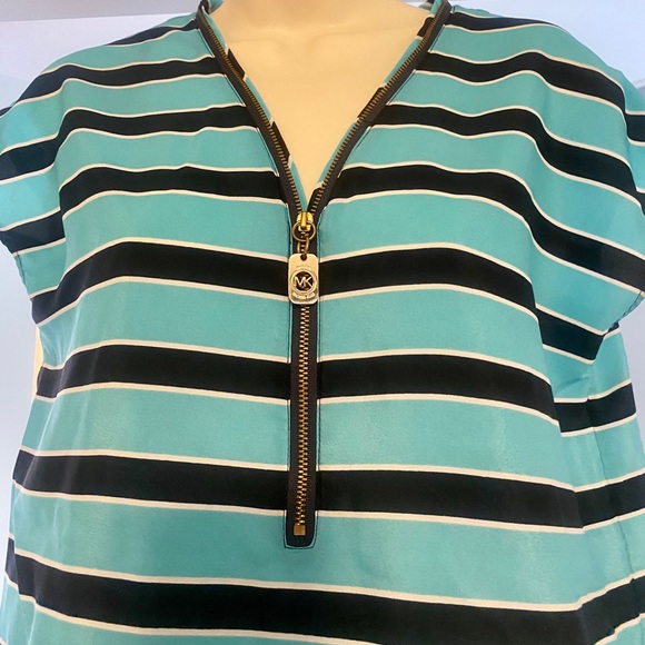 Michael Kors Blue Striped Top - Picture 3 of 5